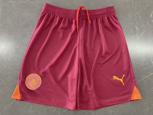 2023/24 Manchester City Away Red Thailand Soccer Shorts-315/703