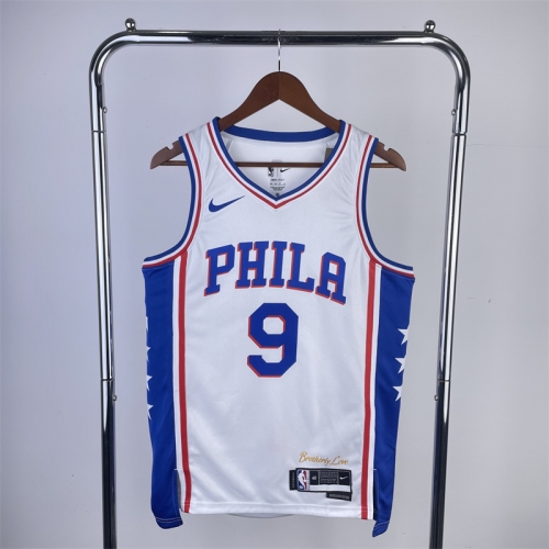 2023 Season NBA Philadelphia 76ers Home White #9 Jersey-311