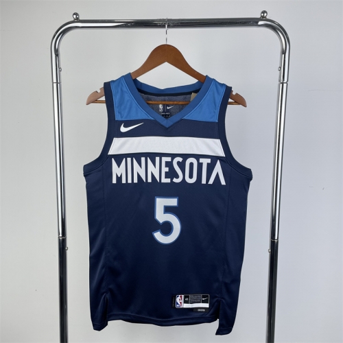 2023 Season NBA Minnesota Timberwolves Away Blue #5 Jersey-311