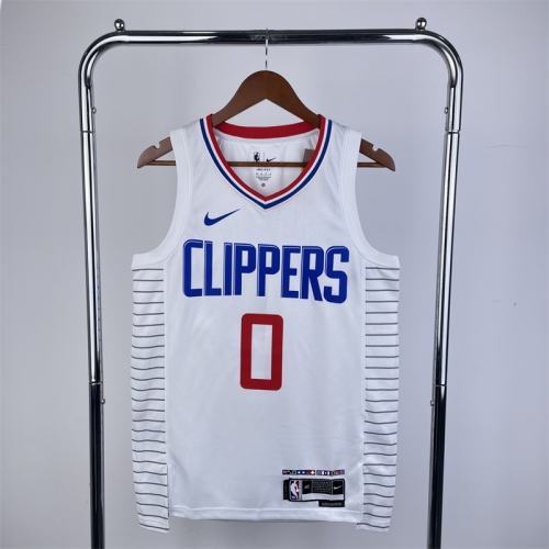 2023 Season Los Angeles Clippers NBA Home White #0 Jersey-311