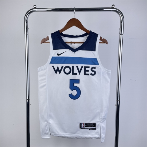 2023 Season NBA Minnesota Timberwolves Home White #5 Jersey-311