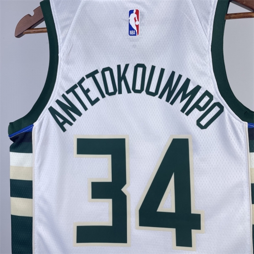 2023 Season City Version NBA Milwaukee Bucks Blue #0 Jersey-311