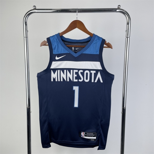 2023 Season NBA Minnesota Timberwolves Away Blue #0 Jersey-311