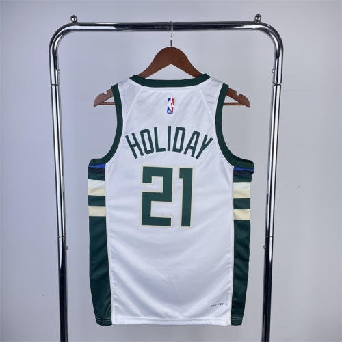 2023 Season City Version NBA Milwaukee Bucks Blue #0 Jersey-311