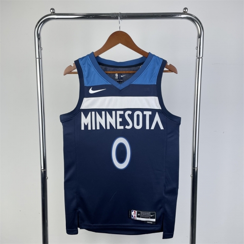 2023 Season NBA Minnesota Timberwolves Away Blue #0 Jersey-311