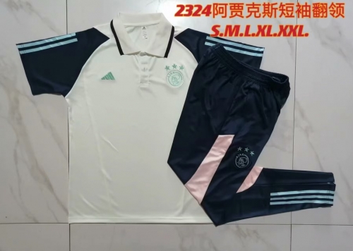 2023/24 Ajax Light Green Turndown Thailand Polo Uniform-815