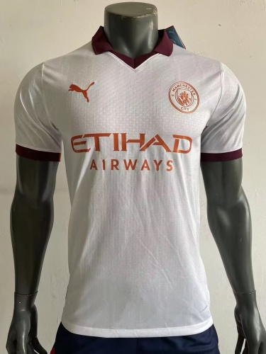 Player version 2023/24 Manchester City Away White Thailand Soccer Jerseys AAA-308/MY/703