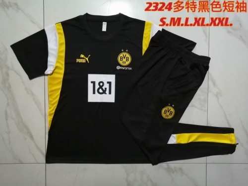 2023/24 Borussia Dortmund Black Soccer Tracksuit Uniform-815