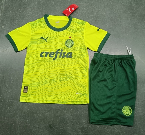 2023/24 SE Palmeiras 2nd Away Green Kid/Youth Soccer Uniform-507/A/123