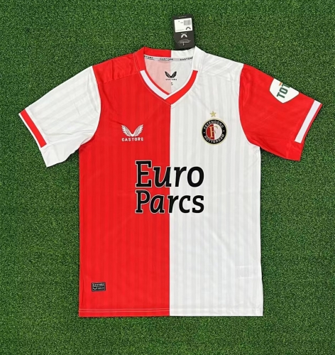 2023/24 Feyenoord Rotterdam Home Red & White Thailand Soccer Jersey AAA-1095/320