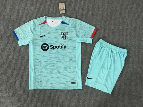 2023/24 Barcelona 2nd Away Blue Soccer Uniform-SKE/516/315