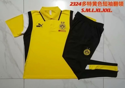 2023/24 Borussia Dortmund Yellow Thailand Polo Uniform-815