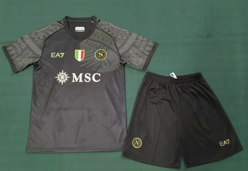 2023-24 Napoli 2nd Away Black Soccer Uniform-SKE