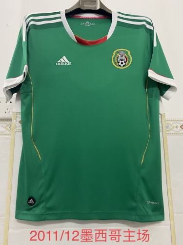 2011-2012 Retro Version Mexico Home Green Thailand Soccer Jersey AAA-2041