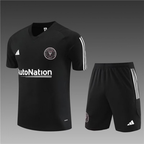 2023/24 Inter Miami CF Black Shorts-Sleeve Thailand Soccer Tracksuit Uniform-801