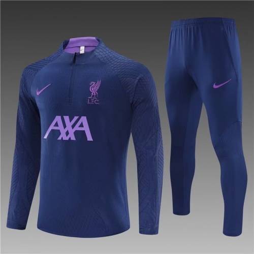 Player Version 2023/24 Liverpool Blue & Purple Soccer Tracksuit Uniform-801