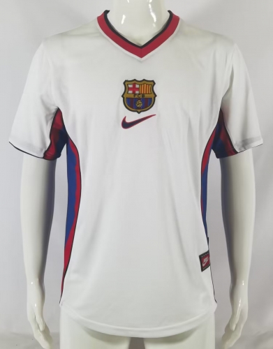 98-99 Retro Version Barcelona Away White Thailand Soccer Jersey AAA-503/811