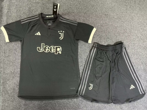 2023/24 Juventus 2nd Away Black Soccer Uniform-315/SKE/36