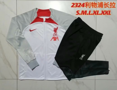 2022/23 Liverpool White Thailand Soccer Jacket Uniform-815