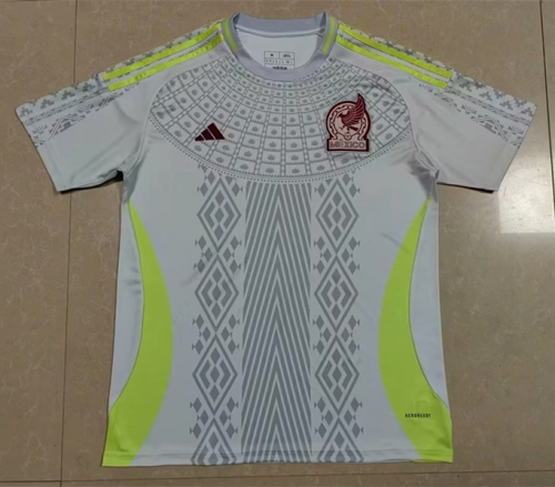 2023/24 Mexico Away Gray & White Thailand Soccer Jersey AAA-410/47