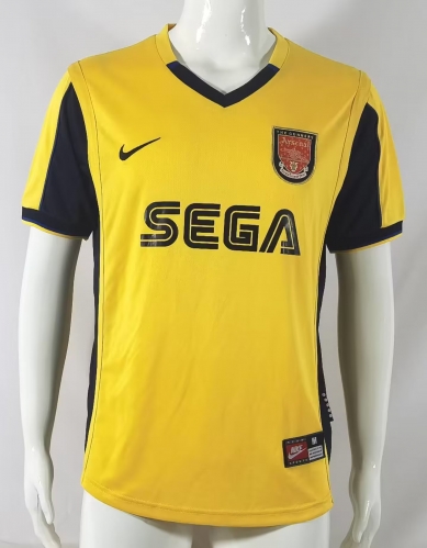 00-01 Retro Version Arsenal Away Yellow Thailand Soccer Jersey AAA-503