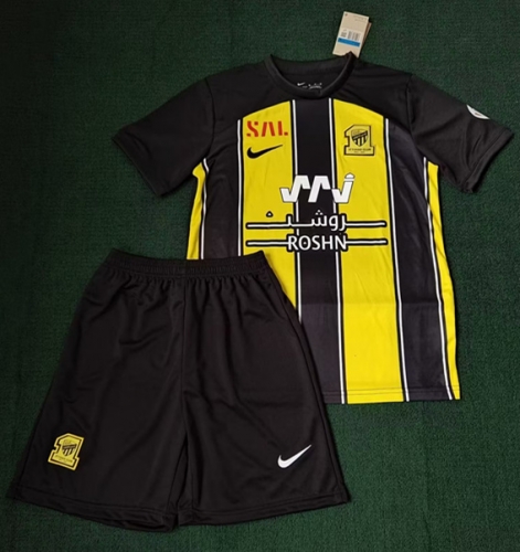 2023/24 Al-Ittihad Home Black & Yellow Soccer Uniform-SKE