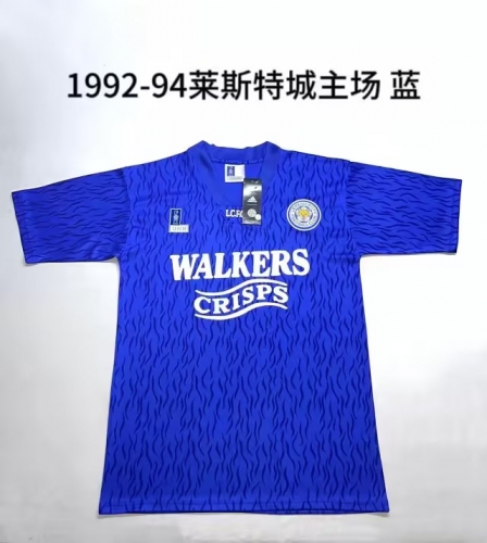 92-94 Retro Version Leicester City Home Blue Thailand Soccer Jersey AAA-709