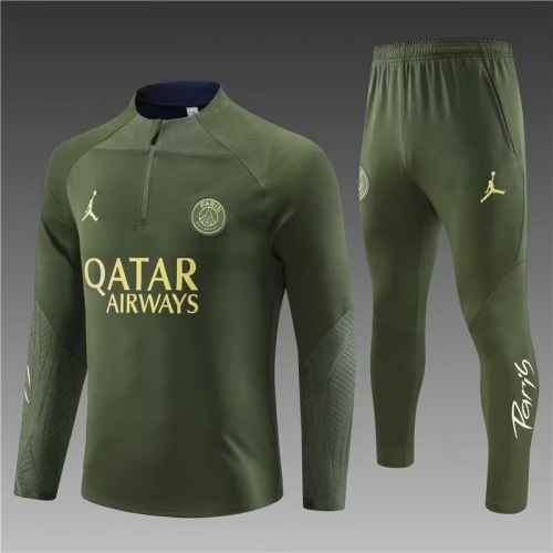2023/24 Paris SG Green Thailand Soccer Uniform-801