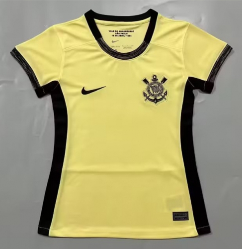 2023/24 Corinthians 2nd Away Yellow Thailand Women Soccer Jersey AAA-908/JJ