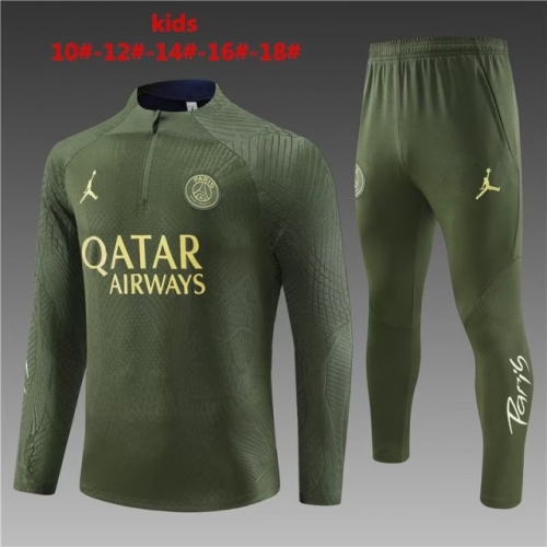 Player Version 2023/24 Paris SG Green Kids/Youth Thailand Soccer Uniform-801