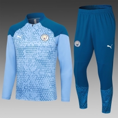 2023/24 Manchester City Blue Thailand Tracksuit Uniform-411/GDP