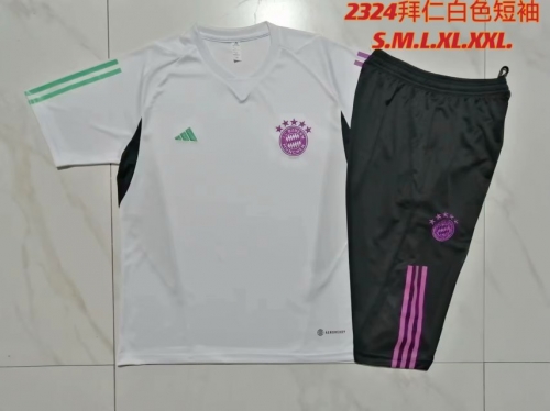 2023/24 Bayern München White Shorts-Sleeve Thailand Soccer Uniform-815