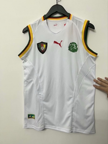 2002 Retro Version Senegal Away White Thailand Soccer Jersey Vest-311