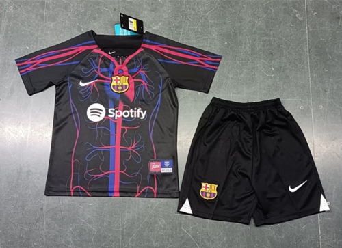 Kids 2023/24 Jointed Version Barcelona Black & Pink Kids/Youth Soccer Uniform-123/507