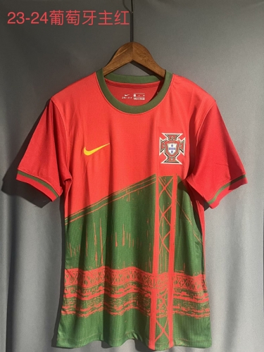 2023/24 Portugal Home Red Thailand Soccer Jersey AAA-709