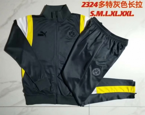 2023/24 Borussia Dortmund Gray Jacket Uniform-815