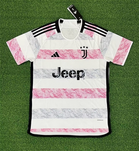 23/24 Juventus FC Away Pink & White Thailand Soccer Jersey AAA-705/416/320
