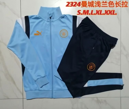 2023/24 Manchester City Blue  Soccer Jacket Uniform-815