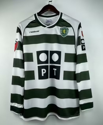 01-03 Sporting Clube de Portugal Green & White Thailand Soccer Jersey AAA-503/301/601