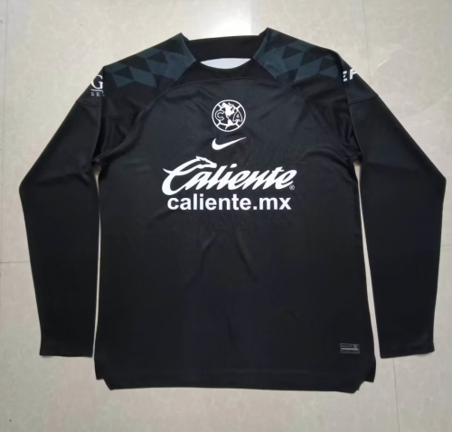 2023/24 Club América Black Training LS Thailand Soccer Jersey-07