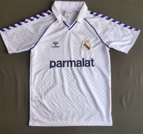 86 Retro Version Real Madrid Home White Thailand Soccer Jersey AAA-912