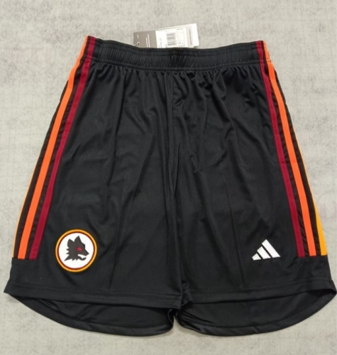 2023/24 Roma 2nd Away Black Thailand Soccer Shorts-315