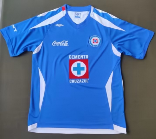 08 Retro Version Cruz Azul Home Blue Thailand Soccer Jersey AAA-912