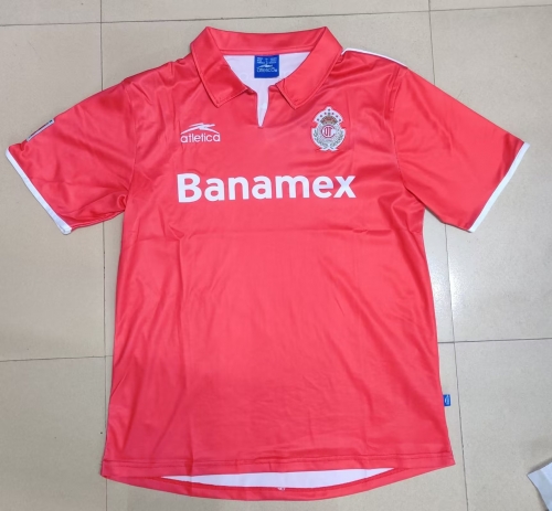 04-05 Retro Version Deportivo Toluca FC Home Red Thailand Soccer Jersey AAA-912