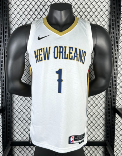 23 Season NBA New Orleans Pelicans Home White #1 Jersey-311