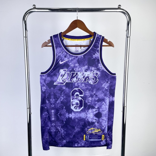 2023 Season Honor Version NBA Los Angeles Lakets Purple #6 Jersey-311