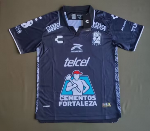 2023/24 Club León Away Black Thailand Soccer Jersey AAA-912