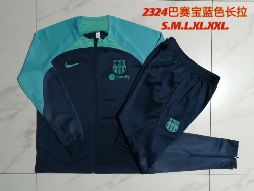 2023/24 Barcelona Blue & Green Thailand Soccer Jacket Uniform-815