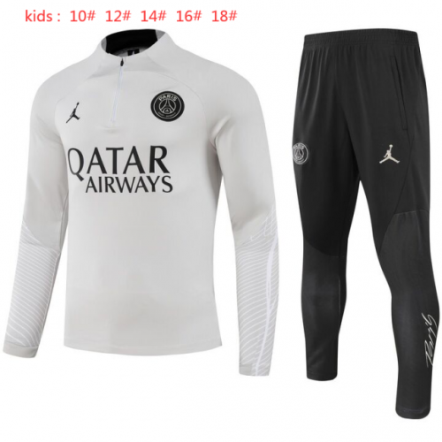 Kids 2023/24 Paris SG Gray Kids/Youth Thailand Soccer Uniform-GDP