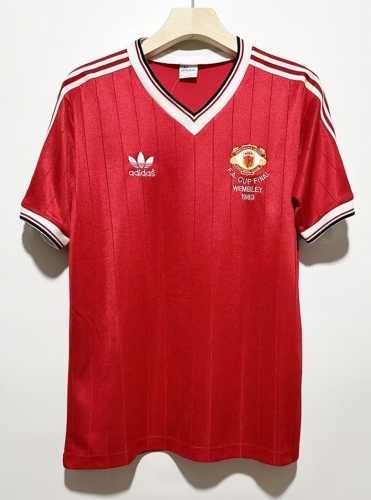 83 Champion Retro Versoin Manchester United Home Red Thailand Soccer Jersey AAA-2011